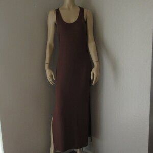 Shein Curve Brown Bodycon 1XL Pullover Razorback Sleeveless Ribbed Maxi Dress